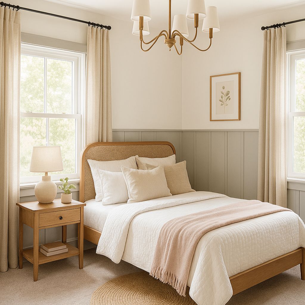 board and batten bedroom