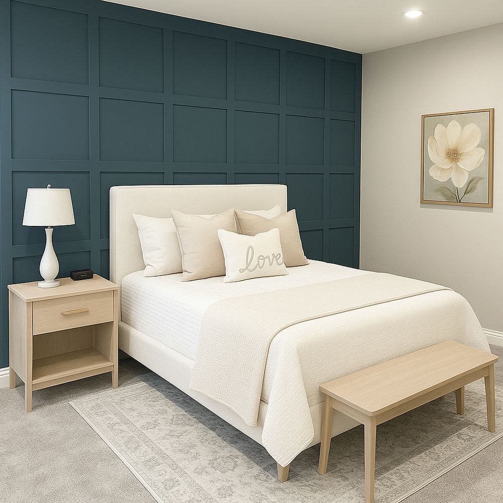 Grid Wall Bedroom